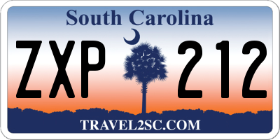 SC license plate ZXP212