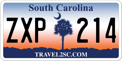 SC license plate ZXP214