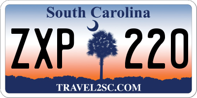 SC license plate ZXP220