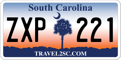 SC license plate ZXP221