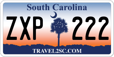 SC license plate ZXP222