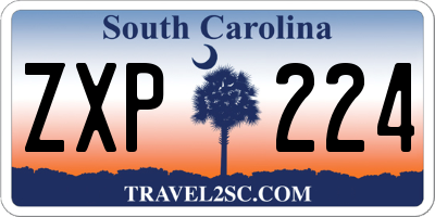 SC license plate ZXP224