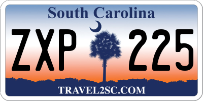 SC license plate ZXP225