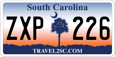 SC license plate ZXP226
