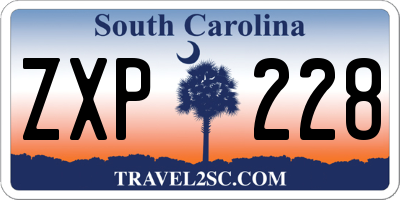 SC license plate ZXP228