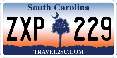 SC license plate ZXP229