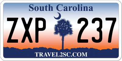 SC license plate ZXP237