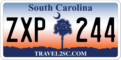 SC license plate ZXP244