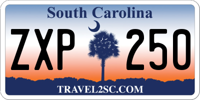 SC license plate ZXP250