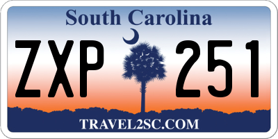 SC license plate ZXP251