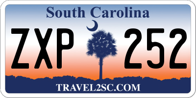 SC license plate ZXP252