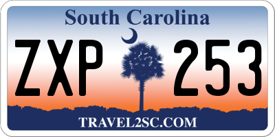 SC license plate ZXP253