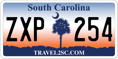 SC license plate ZXP254