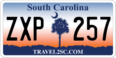 SC license plate ZXP257