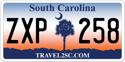 SC license plate ZXP258