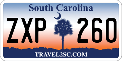 SC license plate ZXP260