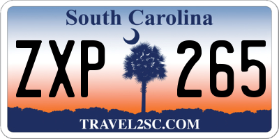 SC license plate ZXP265