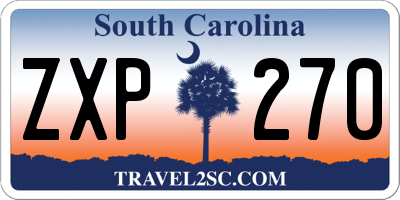 SC license plate ZXP270