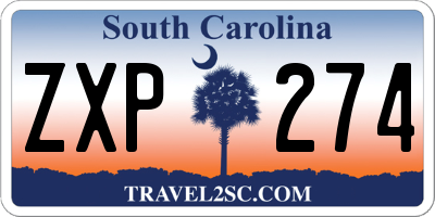 SC license plate ZXP274