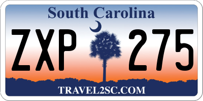 SC license plate ZXP275