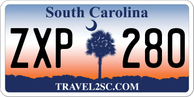 SC license plate ZXP280