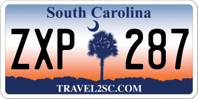 SC license plate ZXP287