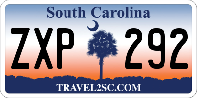 SC license plate ZXP292