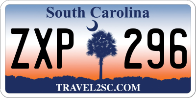 SC license plate ZXP296