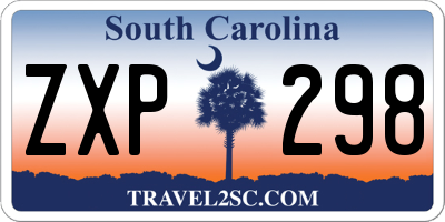 SC license plate ZXP298