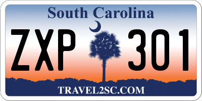 SC license plate ZXP301