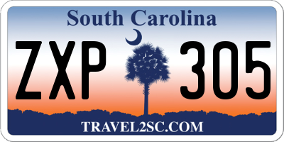 SC license plate ZXP305