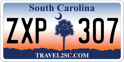 SC license plate ZXP307