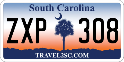 SC license plate ZXP308