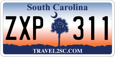 SC license plate ZXP311