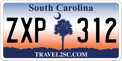 SC license plate ZXP312