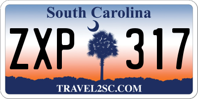 SC license plate ZXP317