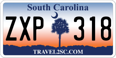 SC license plate ZXP318