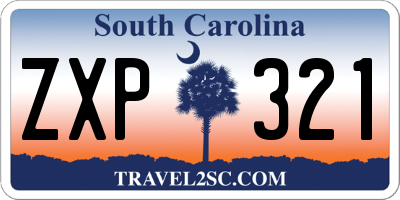 SC license plate ZXP321