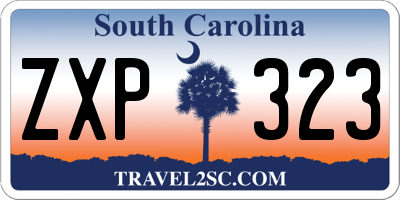 SC license plate ZXP323