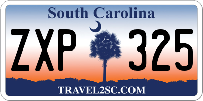 SC license plate ZXP325