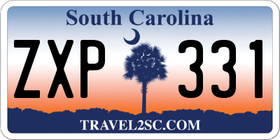 SC license plate ZXP331