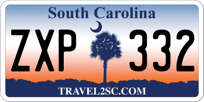 SC license plate ZXP332