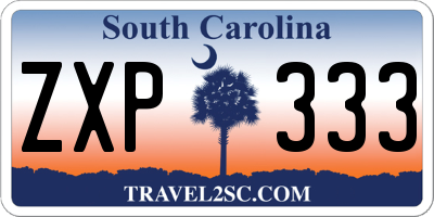 SC license plate ZXP333