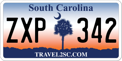 SC license plate ZXP342