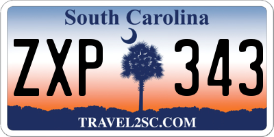 SC license plate ZXP343