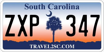 SC license plate ZXP347