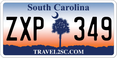 SC license plate ZXP349