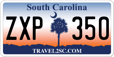 SC license plate ZXP350