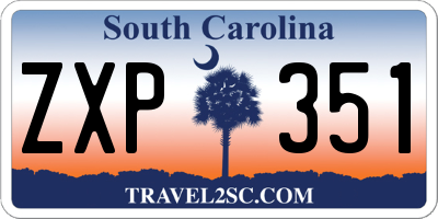 SC license plate ZXP351
