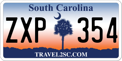 SC license plate ZXP354